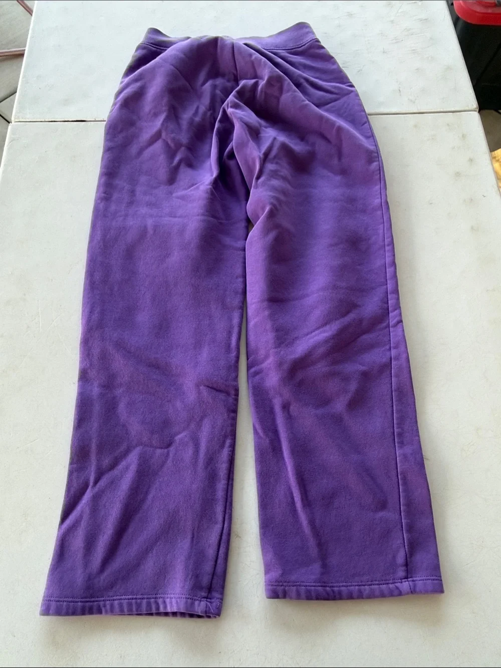 GAPKIDS Purple Fleece Joggers with Drawstring
